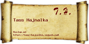 Tass Hajnalka névjegykártya